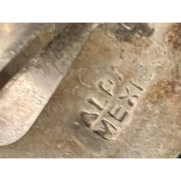 Vtg Alpaca Silver Mexico Inlaid Abalone Flower & Black Enamel Earrings Clip-Ons - Picture 6 of 6